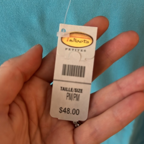 Talbots size medium blue cotton top - Picture 3 of 3
